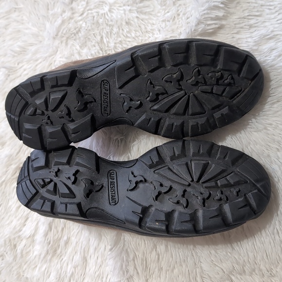 Duluth Brown Wild Boar Suede Mocs Slip Resistant Loafers Size 10 - Picture 7 of 8